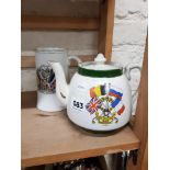 WORLD WAR I PEACE JUG AND TEAPOT