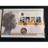 THE LONGEST REIGNING MONARCH £5 SILVER PROOF COIN COVER
