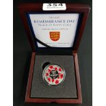 THE 2015 REMEMBRANCE DAY £5 SILVER POPPY COIN