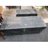 2 OLD WOODEN TOOL BOXES AND TOOLS