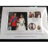 29/04/11 THE ROYAL WEDDING UK SILVER COMMEMORATIVE COVER