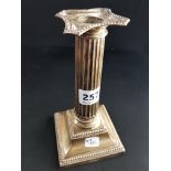 SILVER CORINTHIAN PILLAR CANDLESTICK