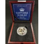 THE SAPPHIRE JUBILEE £5 SILVER PROOF COIN