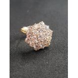 18 CARAT GOLD DIAMOND CLUSTER RING APPROX 2.89 CARAT