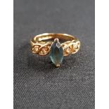 ANTIQUE SAPPHIRE SET RING