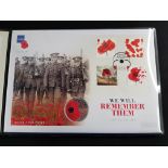 WE WILL REMEMBER THEM 2017 THE REMEMBRANCE DAY £5 SILVER PROOF COIN COVER