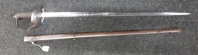 OLD MILITARY SWORD AND SHEATH