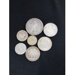 7 AMERICAN SILVER COINS