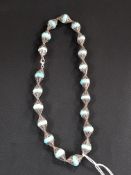 SILVER AND BLUE STONE NECKLACE