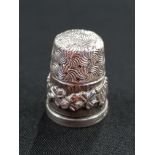 ANTIQUE SILVER IRISH THIMBLE BIRMINGHAM 1889-90