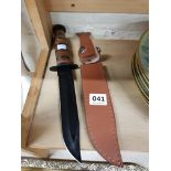 BOWIE KNIFE AND SHEATH