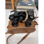 OLD CASED BINOCULARS