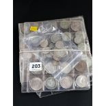 12 SHEETS SILVER COINS