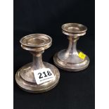 PAIR OF SILVER CANDLESTICKS