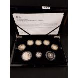 2016 UK SILVER PROOF COMMEMORATIVE COIN SET 8 PIECES