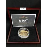 THE D DAY 75TH ANNIVERSARY SILVER £10 PROOF 5OZ COIN