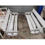 2 GARDEN BENCHES