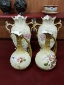 PAIR OF VICTORIAN VASES AND EWERS