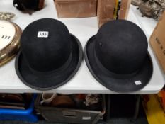 2 BOWLER HATS