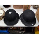 2 BOWLER HATS