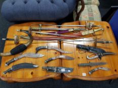 LARGE QUANTITY OF REPRODUCTION SWORDS AND KNIVES