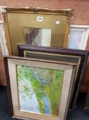 LARGE QUANTITY OF OIL, WATERCOLOURS AND PRINTS