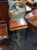 ANTIQUE OFFICERS CAMPAIGN SHAVING MIRROR