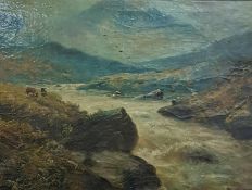 VICTORIAN OIL ON CANVAS, LANDSCAPE, CAMPELL