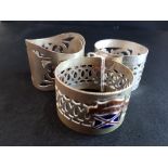 3 CRUSIE LINE MEMORABILIA NAPKIN RINGS