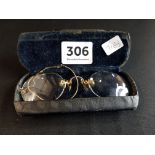 OLD GLASSES AND CASE