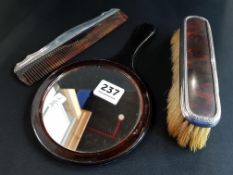 SILVER BRUSH AND COMB SET
