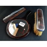 SILVER BRUSH AND COMB SET