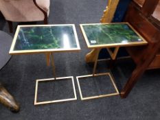PAIR OPF MATCHING TALL ART DECO STYLE LAMP TABLES