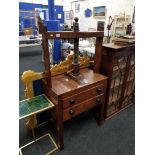 ANTIQUE FREE STANDING MAHOGANY BOOK PRESS