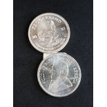 2 X 1OZ FINE SILVER KRUGGERAND