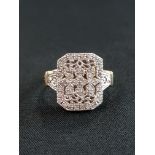 9 CARAT GOLD DIAMOND ART DECO STYLE RING