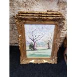 SET OF 3 GILT FRAMED OILS - J KANE