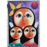 OIL ON CANVAS 'THE 3 FACES'