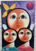 OIL ON CANVAS 'THE 3 FACES'