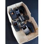 COLLECTION OF OLD BAKELITE RAILWAY WHISTLES