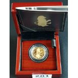THE QUEENS BEASTS - THE WHITE LION OF MORTIMER 2020 UK QUARTER OUNCE GOLD PROOF COIN