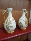 PAIR OF ANTIQUE WORCESTER EWERS