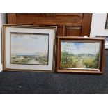 MCAULEY PRINT AND WADDELL OIL LANDSCAPE