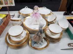 PART DINNER SERVICE AND FIGURINES