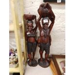 2 CARVED AFRICAN FIGURES