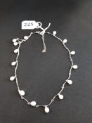 SILVER AND PEARL SET NECKLACE