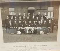 LARGE ORIGINAL FRAMED CLIFTONVILLE F.C. PHOTOGRAPH OF THE TEAM 1905/6