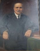LARGE PORTRAIT PAINTING OF A MAN 43''X33'' GEORGE FREDERICK HARRIS (1856-1924_ WELSH
