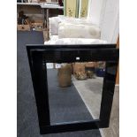 2 MODERN BLACK FRAMED WALL MIRRORS