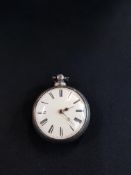 SILVER PAIR CASED FUSEE MOVEMENT POCKET WATCH